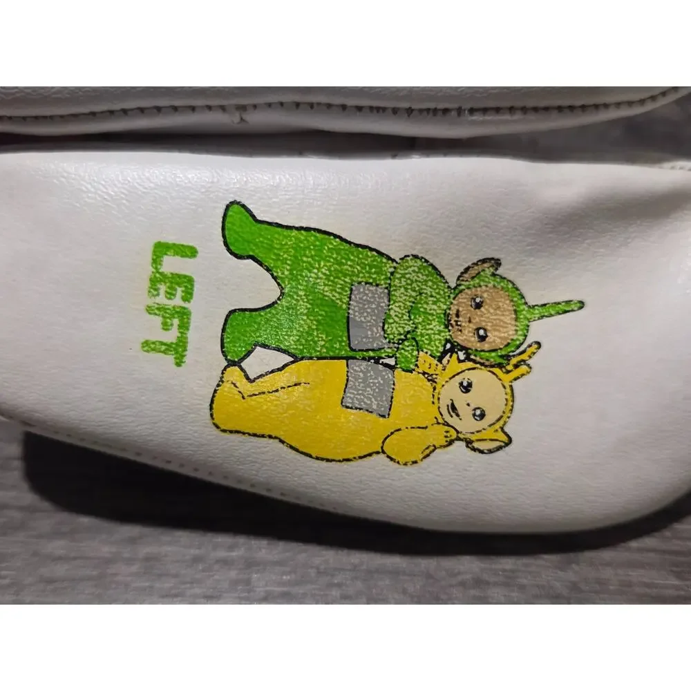 VTG 1999 Y2K Teletubbies White Infant Shoes Sz 4 Tinkie-Winkie Dipsy Lala Po